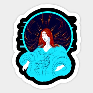 Redhead spirit fire Sticker